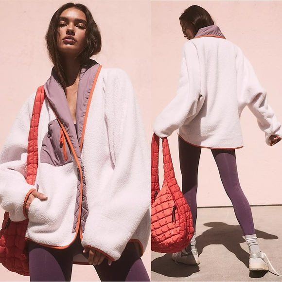 NEW Free People Hit The Slopes Shawl Fleece Jacket - Picture 12 of 13